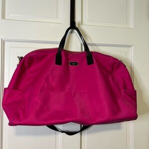 Kate Spade Fuchsia Travel Bag with Black Handles
